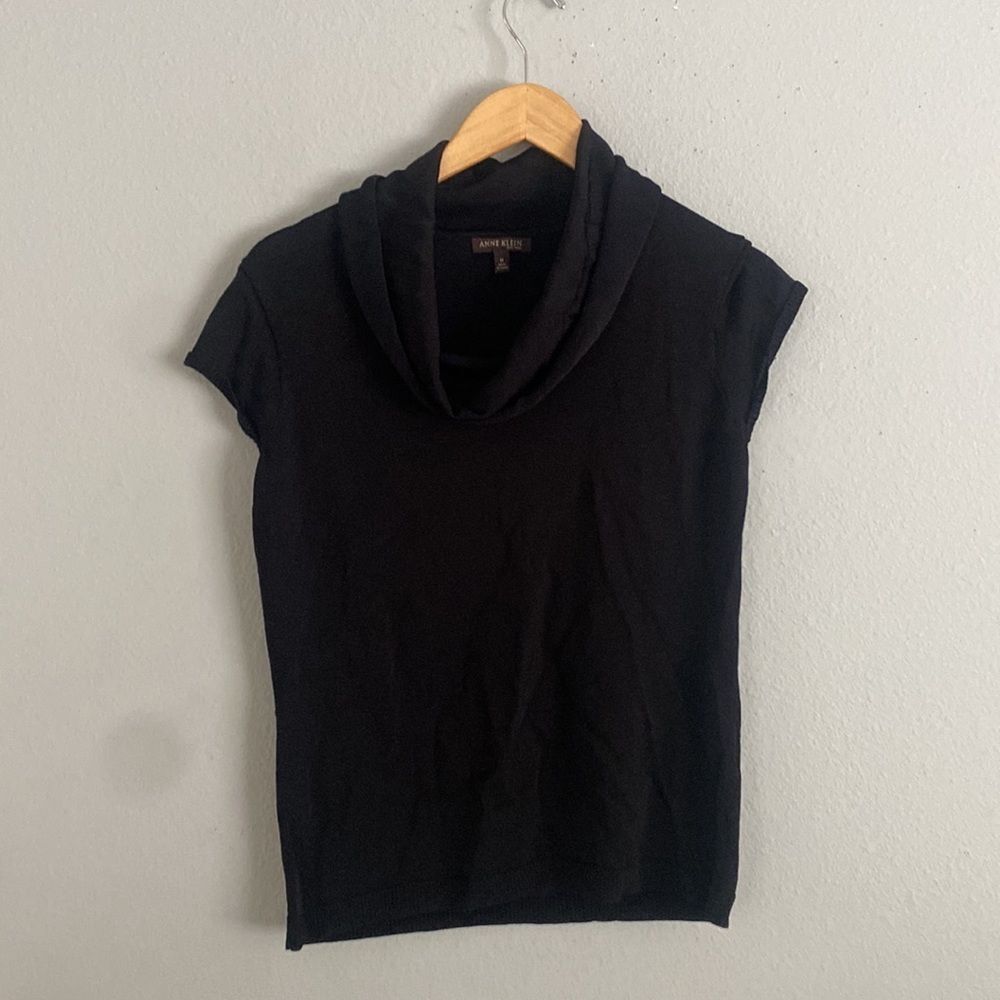 Anne Klein Cowl Neck Short Sleeve Top - Picture 4 of 6